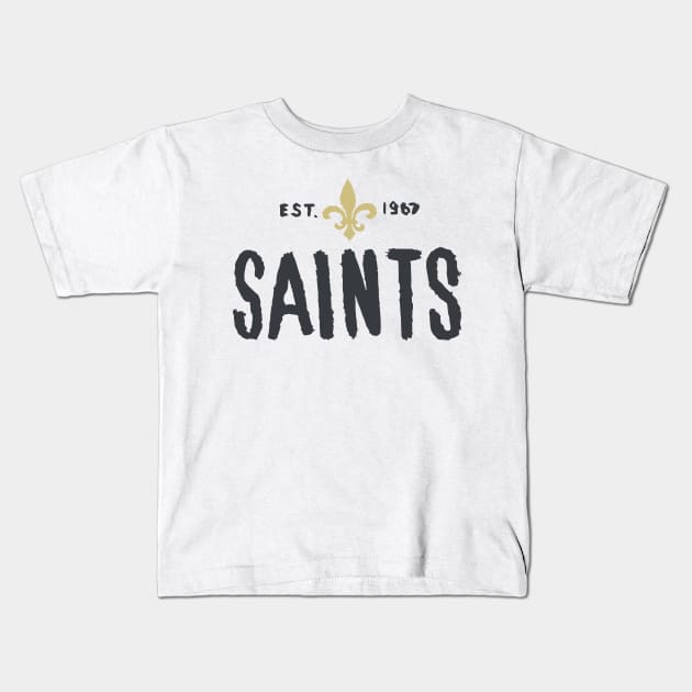 New Orleans Saiiiints 07 Kids T-Shirt by Very Simple Graph